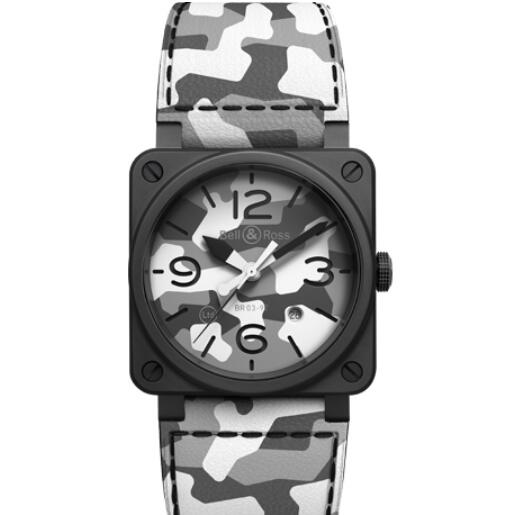 Replica Bell and Ross br0392 Watch BR 03-92 WHITE CAMO BR0392-CG-CE/SCA